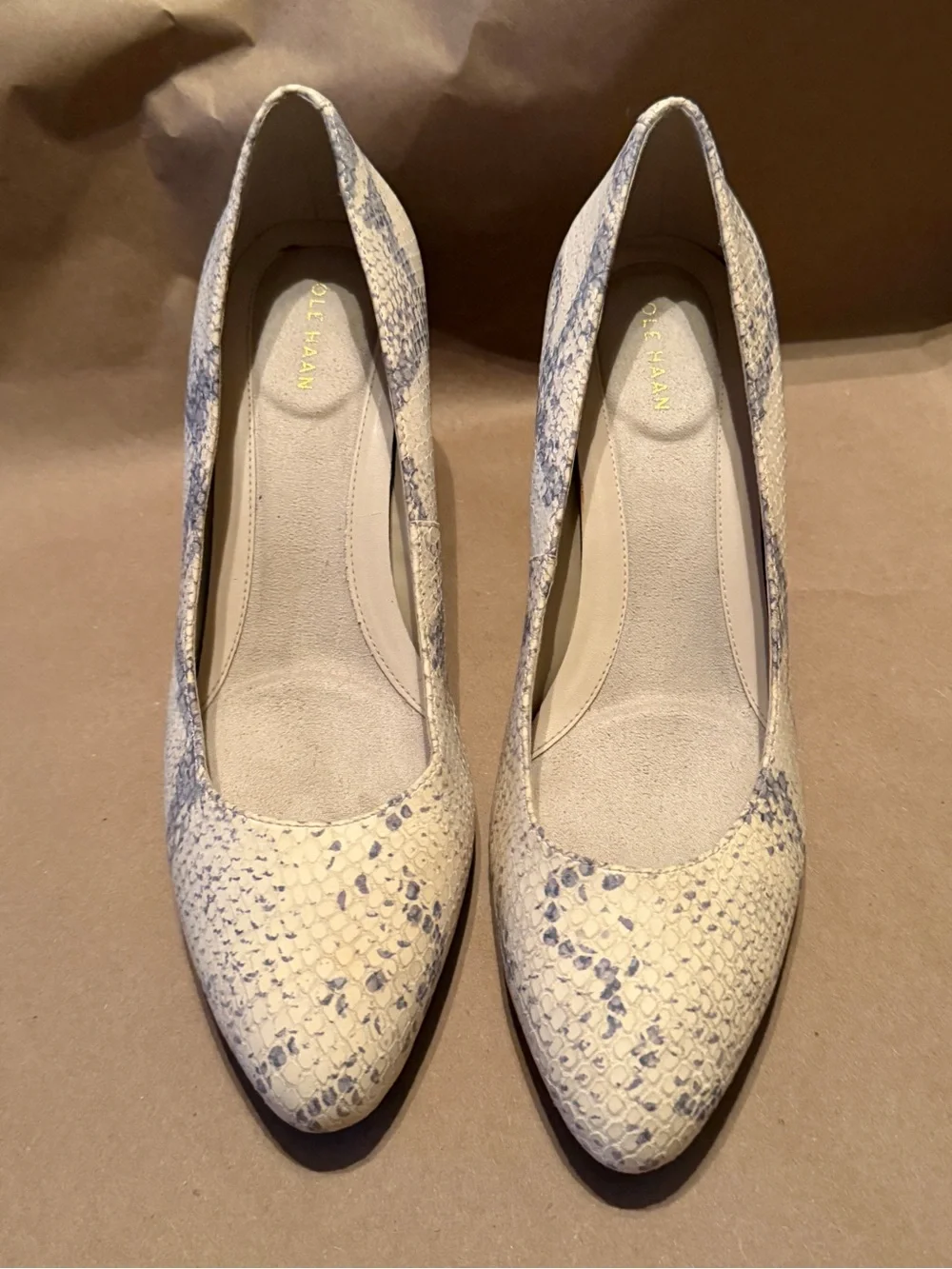 Cole Haan Snake-Print Wedge Sz 9